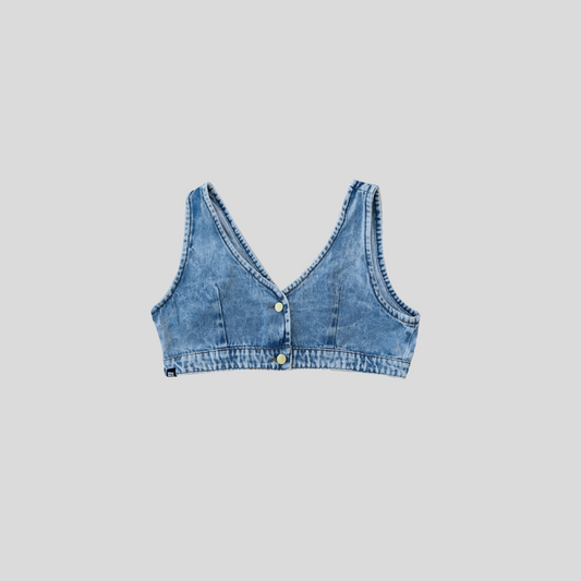 Top Botones - Denim