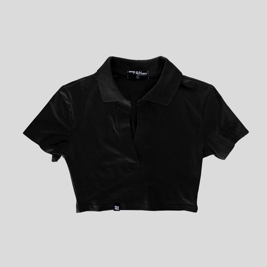 Camiseta tipo Polo - Negro