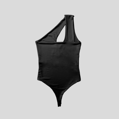 Bodysuit Asimétrico Cutout - Negro