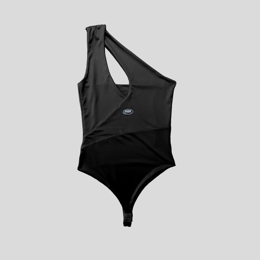 Bodysuit Asimétrico Cutout - Negro