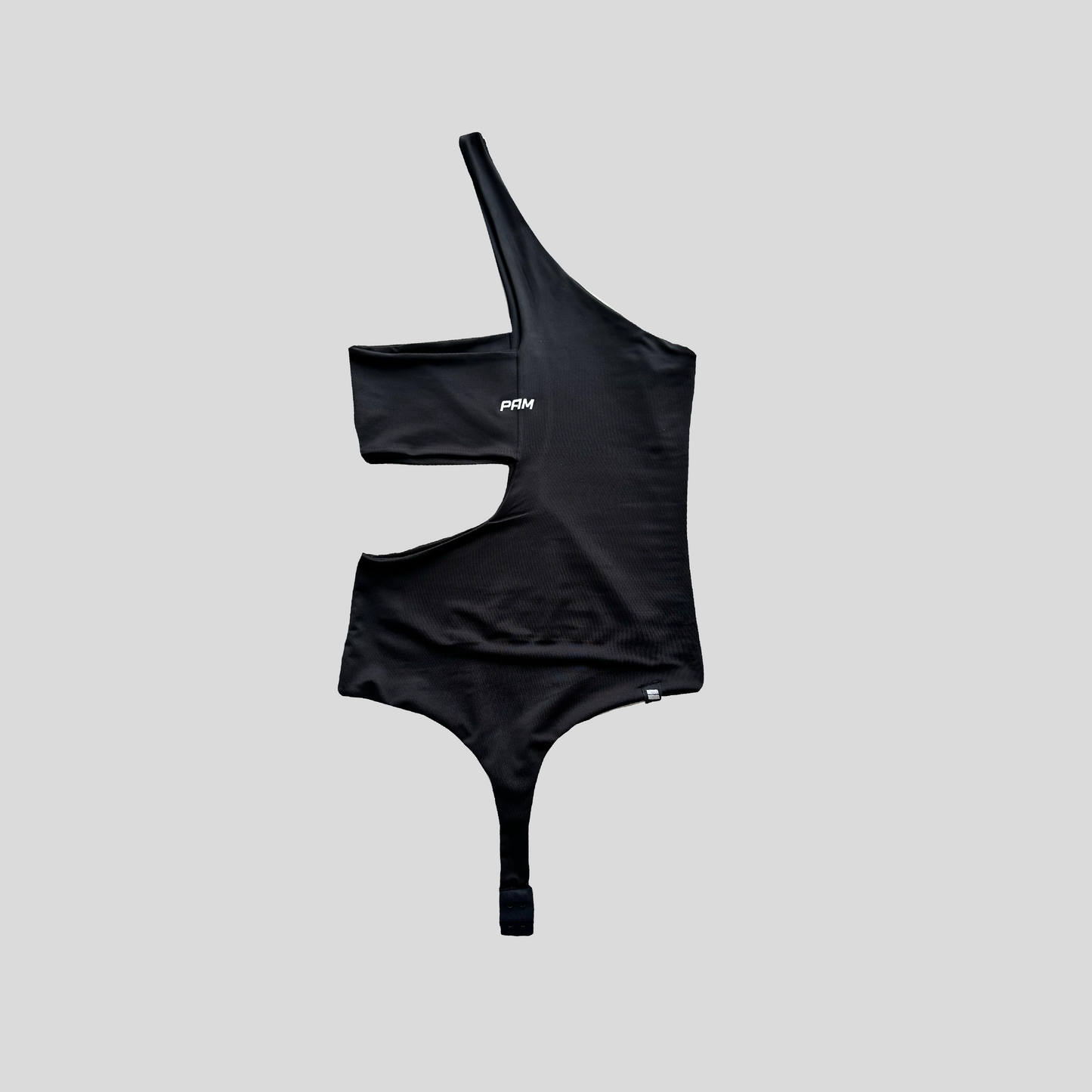 Bodysuit Asimétrico Rectangular - Negro